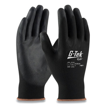 G-Tek® Gp Polyurethane-coated Nylon Gloves, Large, Black, 12 Pairs freeshipping - TVN Wholesale